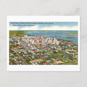 Vogelperspektive von Miami, Florida, Vintage Postkarte