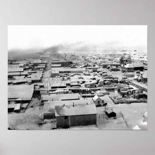 Vogelperspektive von Nome, Alaska mit Schnee Poster (Vorne)