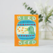 Vogelpflanzenkarte - Funny Bird Postkarte (Stehend Vorderseite)