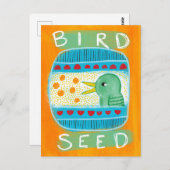 Vogelpflanzenkarte - Funny Bird Postkarte (Vorne/Hinten)