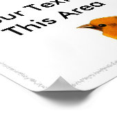 Vogelrahmen 2, Ihr Text in diesem Bereich Poster (Ecke)