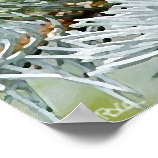 Vogelrot Poster (Ecke)