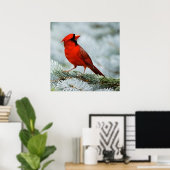 Vogelrot Poster (Heimbüro)