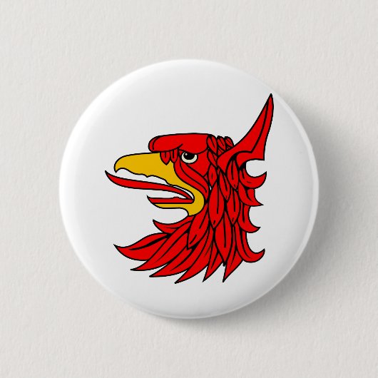 Vogelroter Kreaturenbeere Button (Vorderseite)