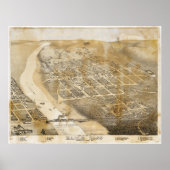 Vogel's Eye View Karte von Eagle Pass Texas im Jah Poster (Vorne)