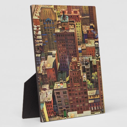 Vogel's-Eye View of New York City by John Falter Fotoplatte (Seite)