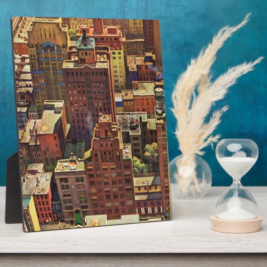 Vogel's-Eye View of New York City by John Falter Fotoplatte (Seite)