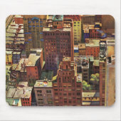 Vogel's-Eye View of New York City by John Falter Mousepad (Vorne)