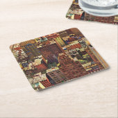 Vogel's-Eye View of New York City by John Falter Rechteckiger Pappuntersetzer (angewinkelt)