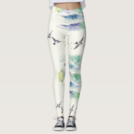 Vogelsamen, die ein nahtloses Muster annehmen Leggings