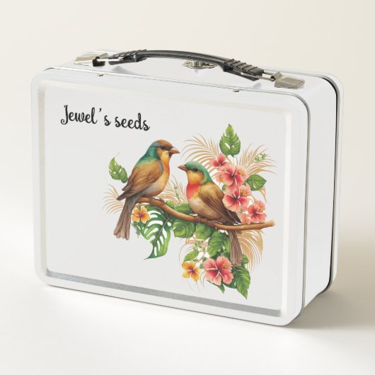 Vogelsamencontainer Metal Lunchbox (Rückseite)