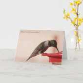 Vogelsammlung: Hummingbird (leere Notizen) Karte (Gelbe Blume)