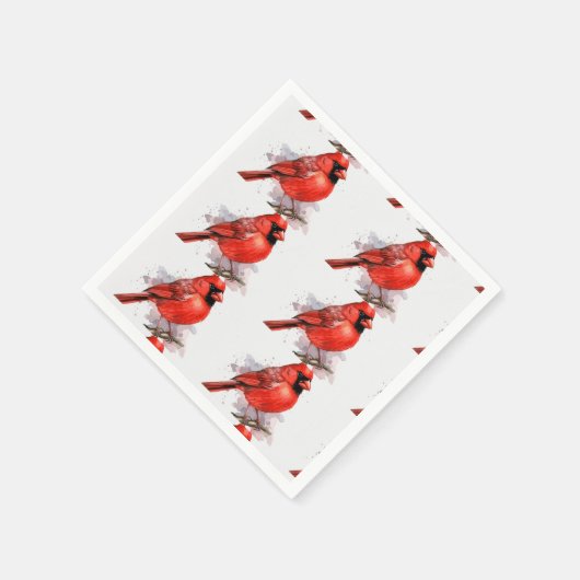 Vogelsammlung (Kardinal) Serviette (Ecke)