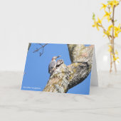 Vogelsammlung: Woodpecker (Blankonotizen) Karte (Gelbe Blume)