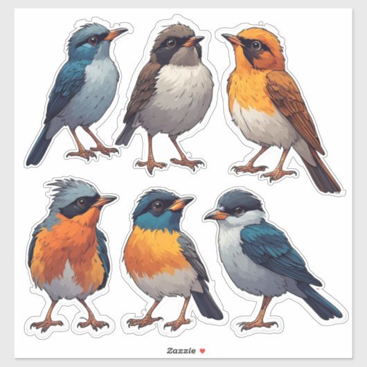 Vogelsang-Aufkleber-Sammlungsset 🐦 Aufkleber (Blatt)