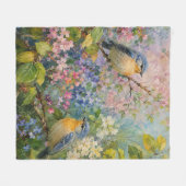 Vogelsang unter Blüten Fleecedecke (Vorderseite (Horizontal))