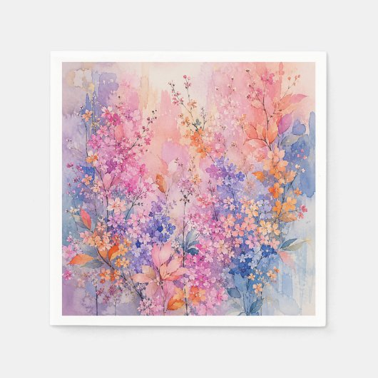 Vogelsang unter Blüten Serviette (Vorderseite)