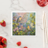 Vogelsang unter Blüten Serviette (Beispiel)