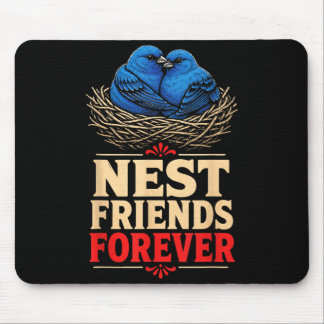 Vogelschau Nist Freunde Für Immer Indigofink Mousepad