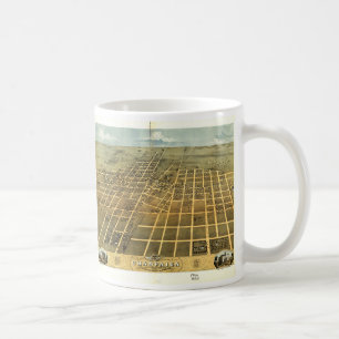 Vogelschau von Champaign Illinois (1869) Kaffeetasse