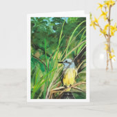 Vogelscheckkarte Karte (Gelbe Blume)