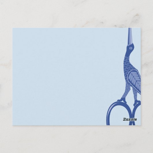 Vogelschere zum Nähen Postkarte (Rückseite)