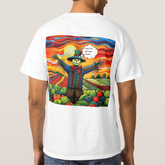 Vogelscheuche Arbeit T-Shirt (Rückseite)