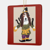Vogelscheuche Basset Hound Keramikornament (Links)
