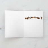 Vogelscheuche Biber backt Kekse Halloween Karte (Innenseite)
