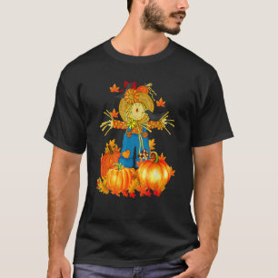 Vogelscheuche Herbst Hallo Herbst Kürbis Erntedank T-Shirt