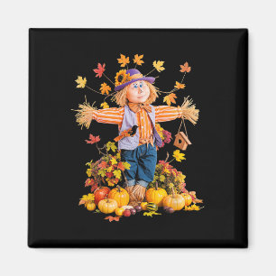 Vogelscheuche Herbst Kürbis Ernte Bauernhof Vogels Magnet