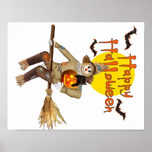 Vogelscheuche im Flug Poster (Vorne)