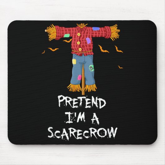 Vogelscheuche lustiger fauler Halloween-Kostüm Mousepad (Vorne)