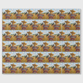 Vogelscheuche mit Sombrero und Poncho Geschenkpapier (Flach)