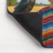 Vogelscheuche mit Sombrero und Poncho Mousepad (Ecke)