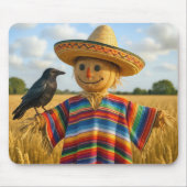 Vogelscheuche mit Sombrero und Poncho Mousepad (Vorne)