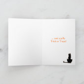 Vogelscheuche mit Spitzenhut-Vintager Karte (Innenseite)