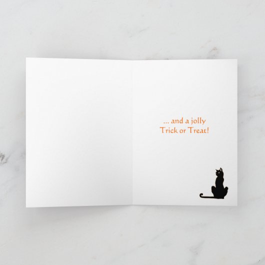 Vogelscheuche mit Spitzenhut-Vintager Karte (Innenseite)