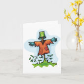 Vogelscheuche-Mitteilungskarten Karte (Gelbe Blume)