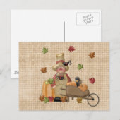 Vogelscheuche Postkarte (Vorne/Hinten)