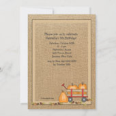 Vogelscheuche-Rahmen-Foto-Einladung Einladung (Rückseite)