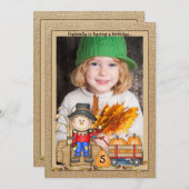 Vogelscheuche-Rahmen-Foto-Einladung Einladung (Vorne/Hinten)