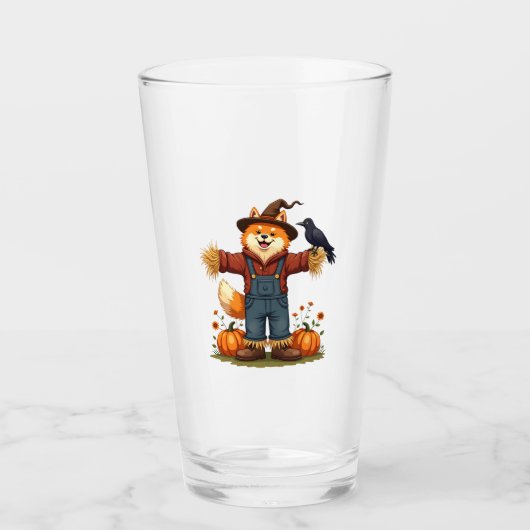 Vogelscheuche Samojede Hund Glas (Vorderseite)