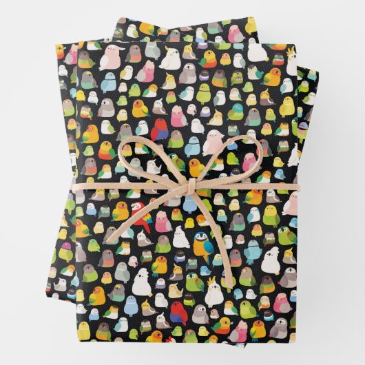 Vogelscheuche (schwarz) geschenkpapier set (Beispiel)