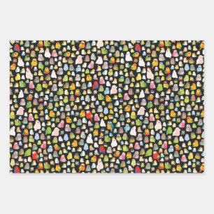 Vogelscheuche (schwarz) geschenkpapier set