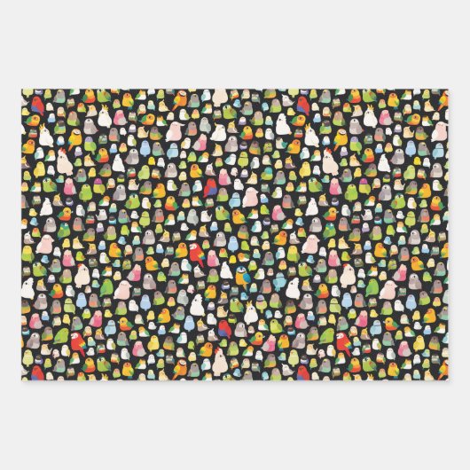 Vogelscheuche (schwarz) geschenkpapier set (Vorderseite)