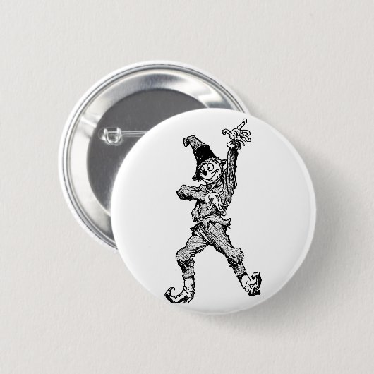 Vogelscheuche-Tanzen-Disco-Art Button (Vorne & Hinten)