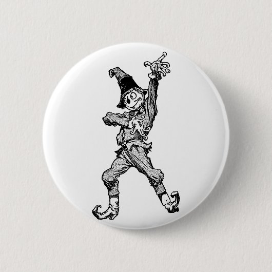 Vogelscheuche tanzt im Disco-Stil Button (Vorderseite)