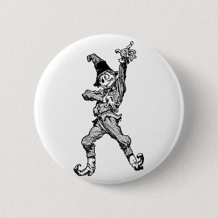 Vogelscheuche tanzt im Disco-Stil Button
