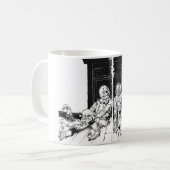 Vogelscheuche und Schrotte Kaffeetasse (Vorderseite Links)